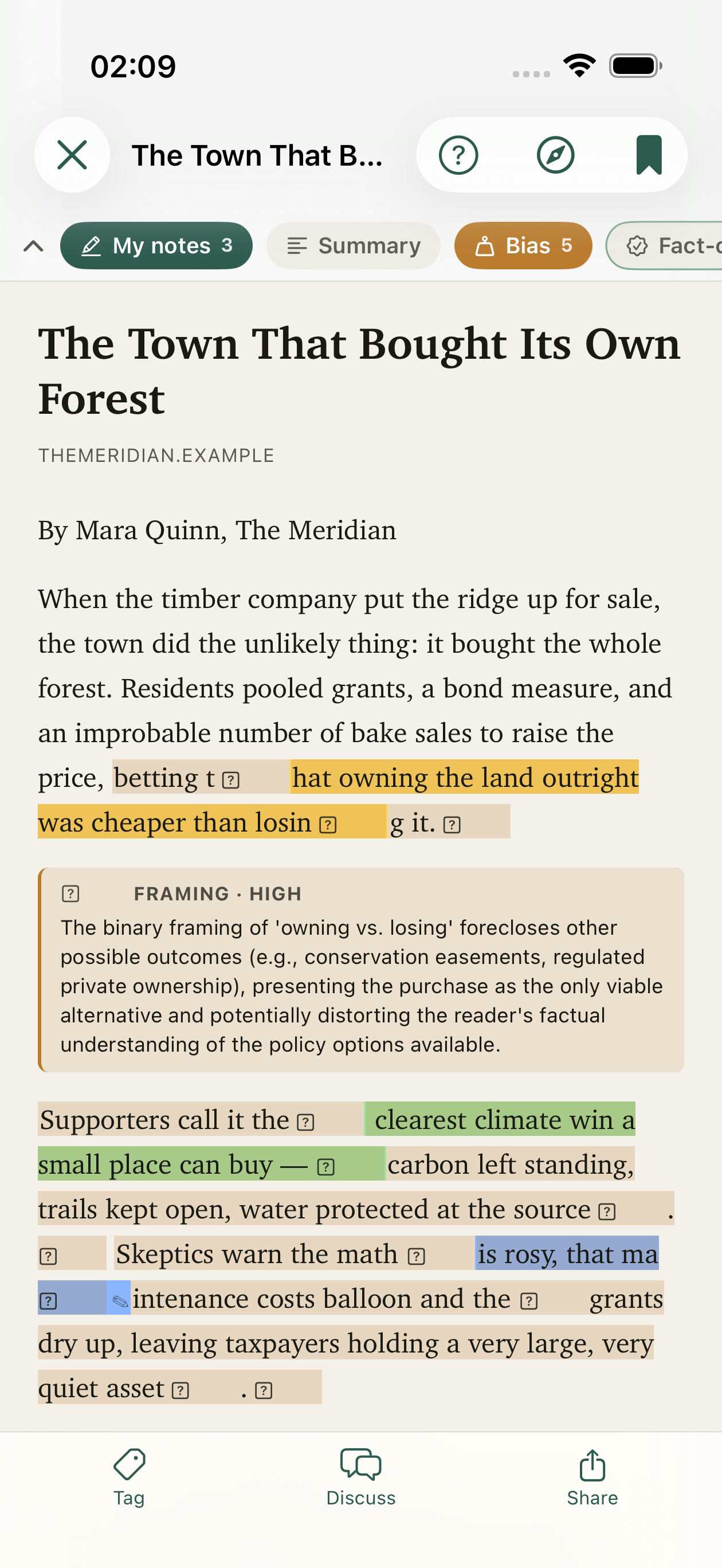 AI bias and framing layers highlighted in an article